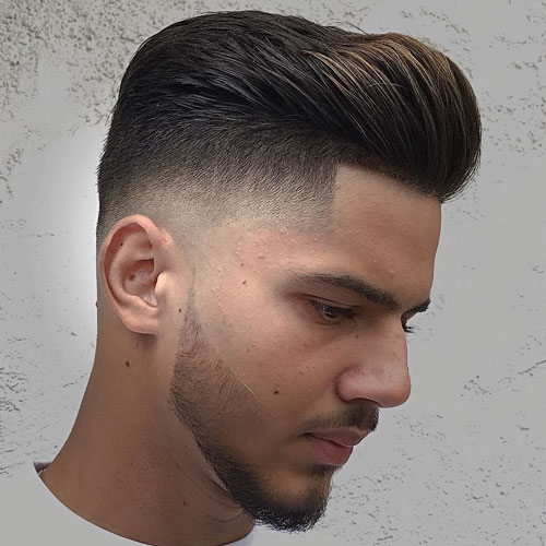 Pompadour Fade Hair Cut for Boys 2018