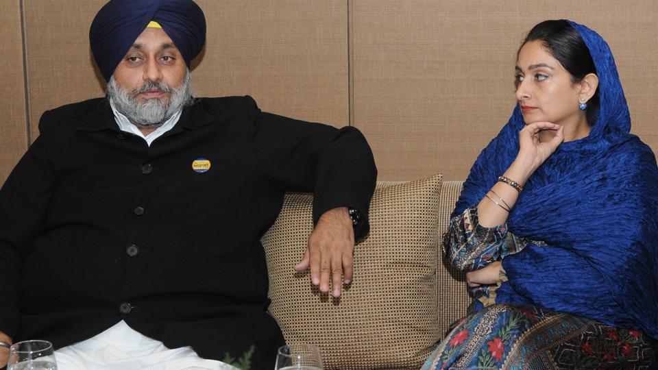 Sukhbir and Hasrimat beautiful wife of Indian politician