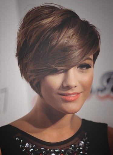  ladies hairstyle 2019 short shaved haircut with sweeping fringe