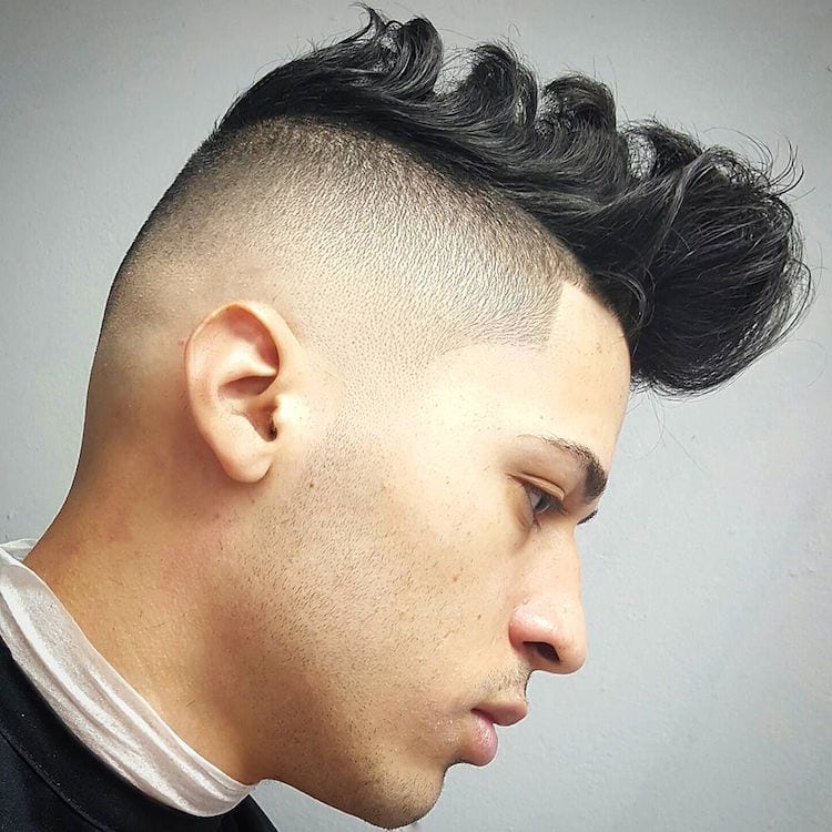 A boy showing his Messy Quiff with High BaldFade hairstyle - Latest Hair Cut for Men and Boys