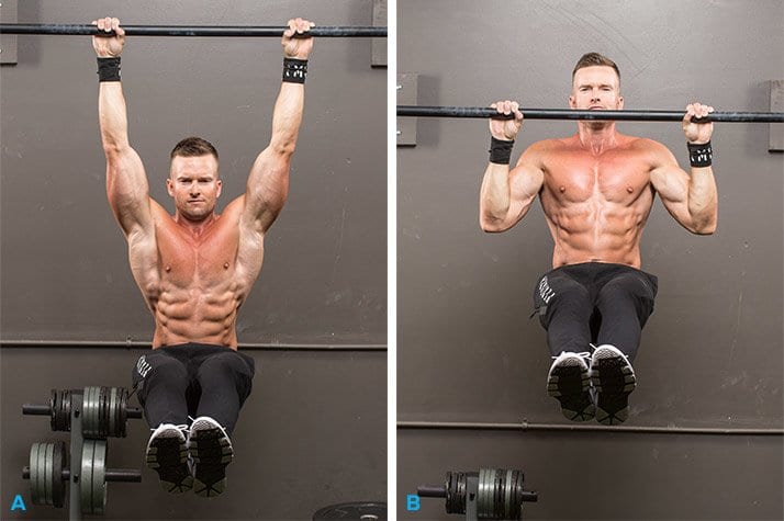 back pull up and bend forward - Six pack abs workout