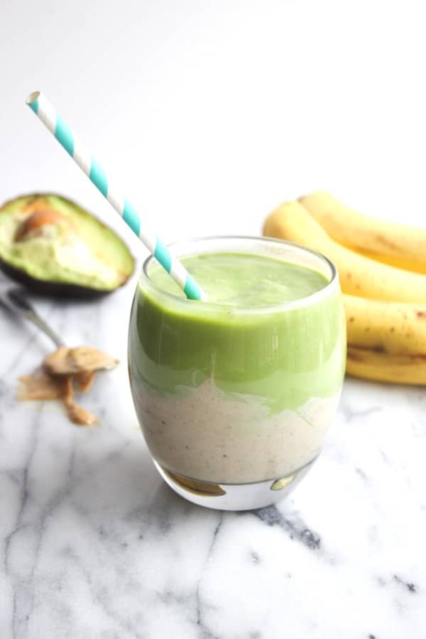 Cashew Butter Green Smoothie - vegetarian breakfast ideas for bodybuilding 