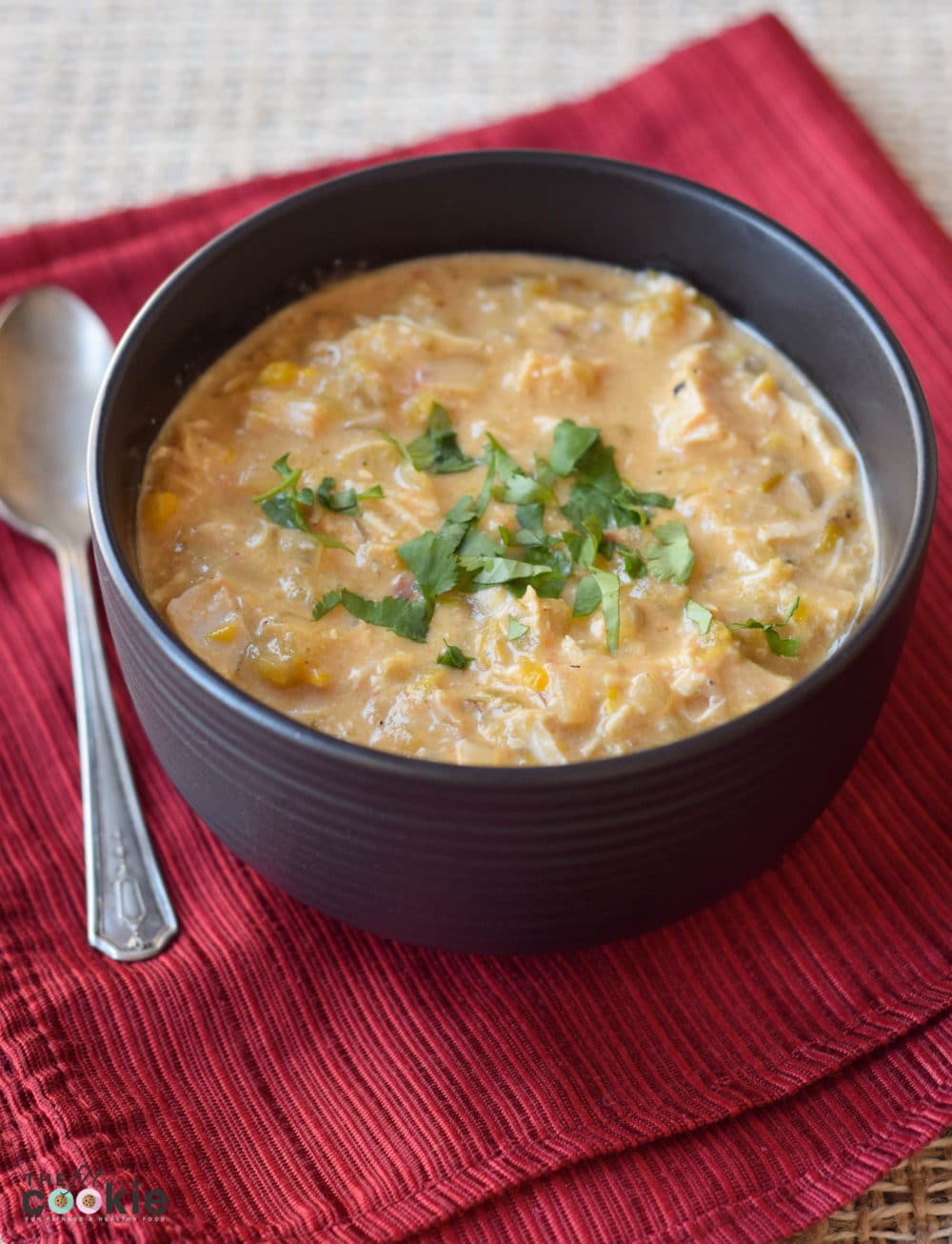Slow Cooker Creamy Chicken Chili - Lunch Box Ideas for Bodybuilders