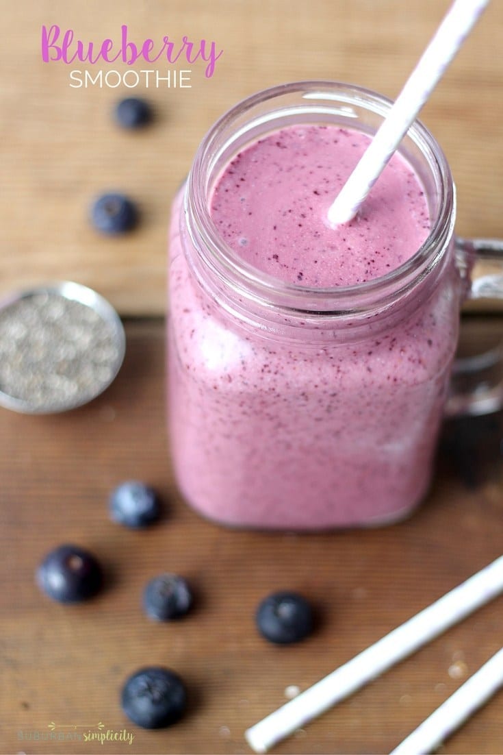 Blueberry Smoothie - vegetarian breakfast ideas for bodybuilding 