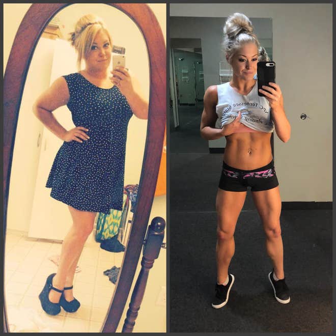 BREAKING : A women lost over 70 lbs to become a fitness competitor 
