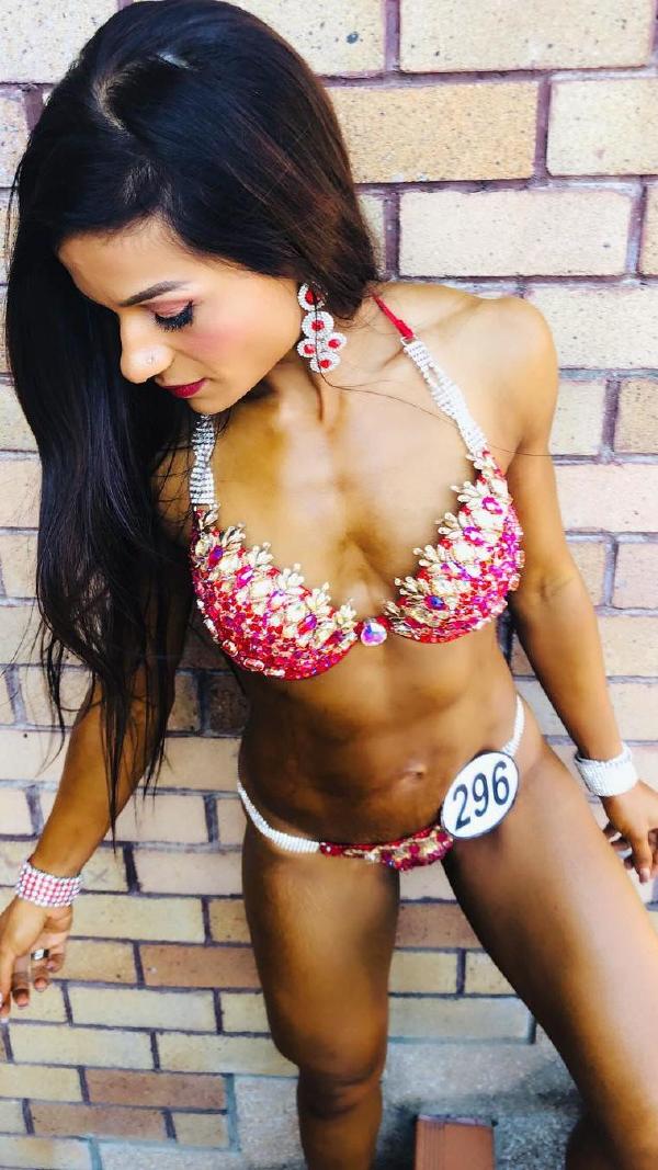Bhavsara Bikini and Heels Bodybuilder