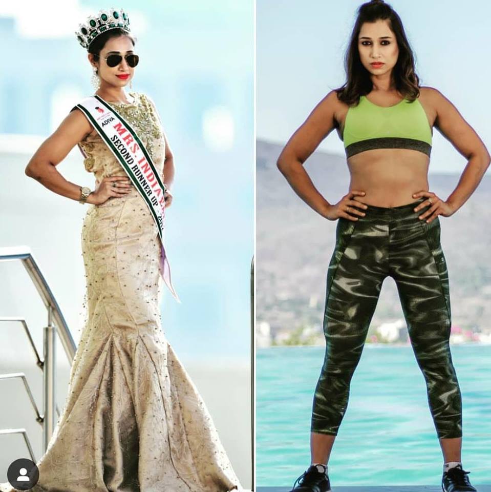 Diksha Chhabra - Mrs. Earth India Before and After Become a Beauty Queen