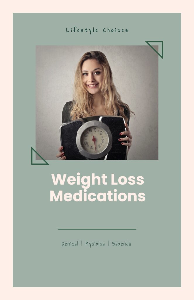 Weight Loss Medications - Lifestyle Choices. Slim girl is carrying weight machine