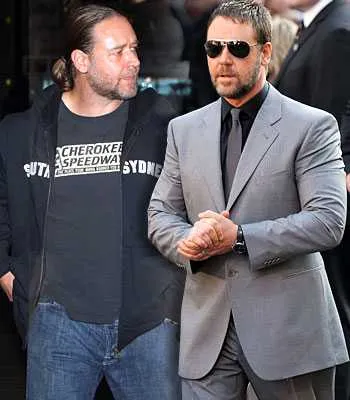 Top 7 Fat to Fit Male Celebrities in Hollywood 1 Russell Crowe Fat to Fit