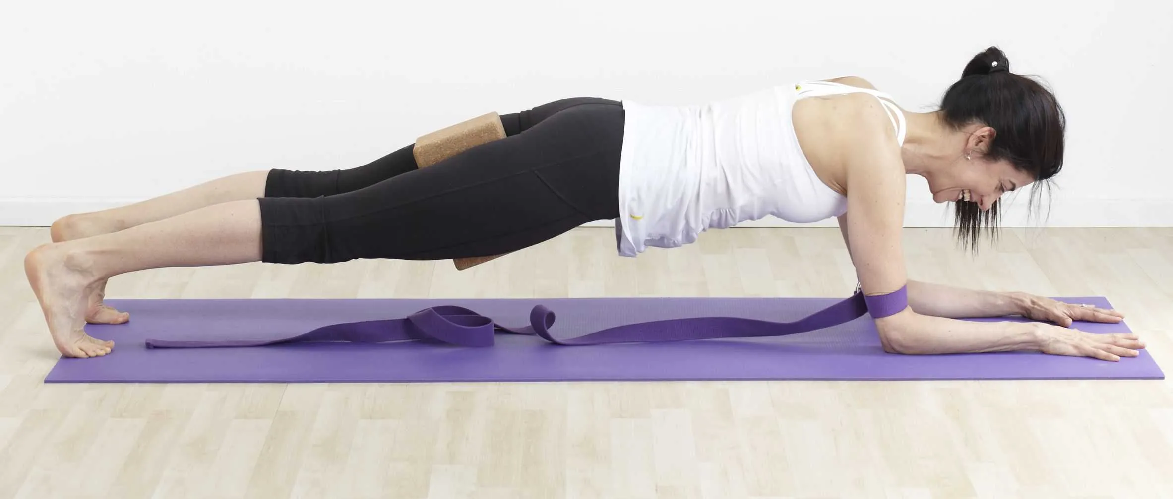 yoga practice with props