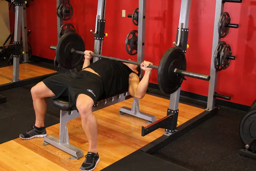 Barbell bench press – medium grip