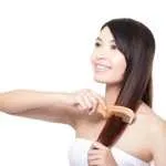 combing hair