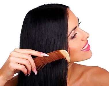 combing hair