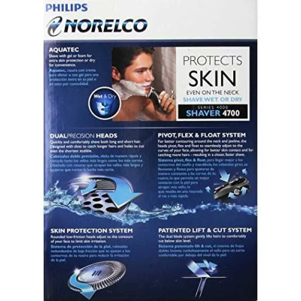Top Electric Razors Reviews 5 Norelco AT875 Deluxe AquaTec Rotary Razor