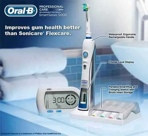 Top 10 Electric Toothbrushes Review 2017 4 Oral-B Pro SmartSeries 5000