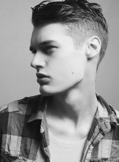 Men in check shirt and Short Back and Side hairstyle - haircuts for men