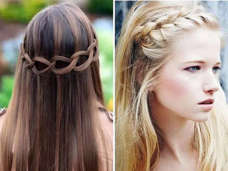 2 girl showing the back view and side view of their Casual Straight 2 girl showing the back view and side view of their Casual Straight - hairstyles for long hair