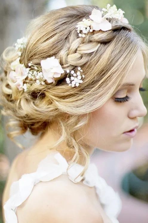 A girl in white strappy dress showing the side view of her Dutch Braids A girl in white strappy dress showing the side view of her Dutch Braids - hairstyles for wedding
