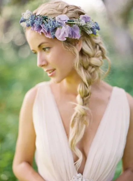 Girl in white deep neck net dress showing the side view of her Long Single Braid Girl in white deep neck net dress showing the side view of her Long Single Braid - hairstyles for wedding