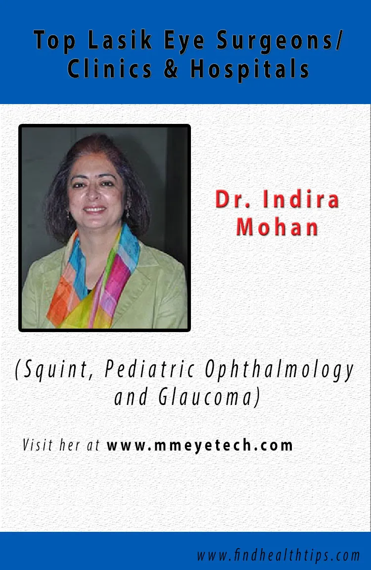 List of Best Lasik Surgery Hospitals/Clinics in Delhi 5 Indira Mohan lasik eye surgeons delhi