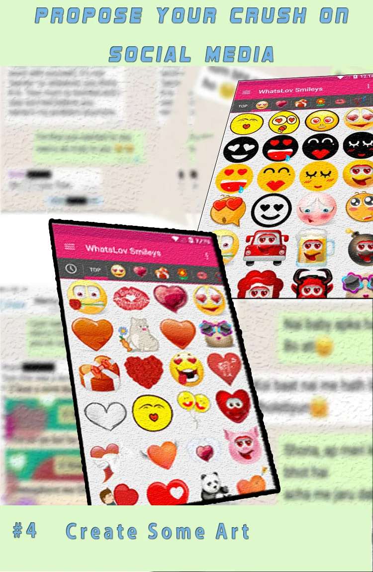 create art propose crush on social media
