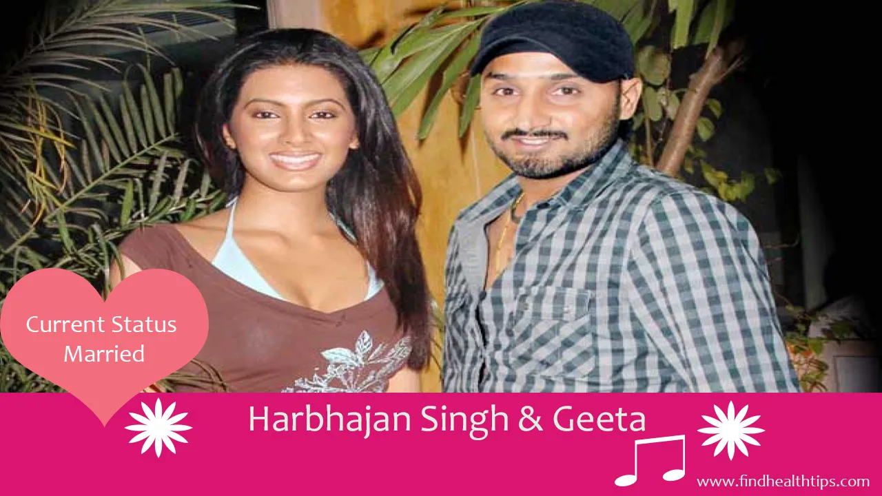 Famous Cricketer’s Love Affairs with Actresses 5 harbhajan singh geeta cricketers who married celebrities
