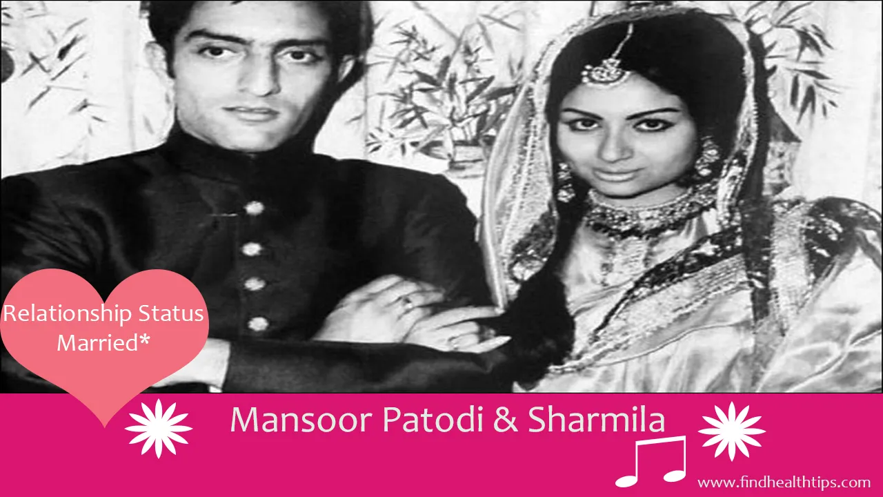 Famous Cricketer’s Love Affairs with Actresses 2 mansoor patodi sharmila cricketers who married celebrities