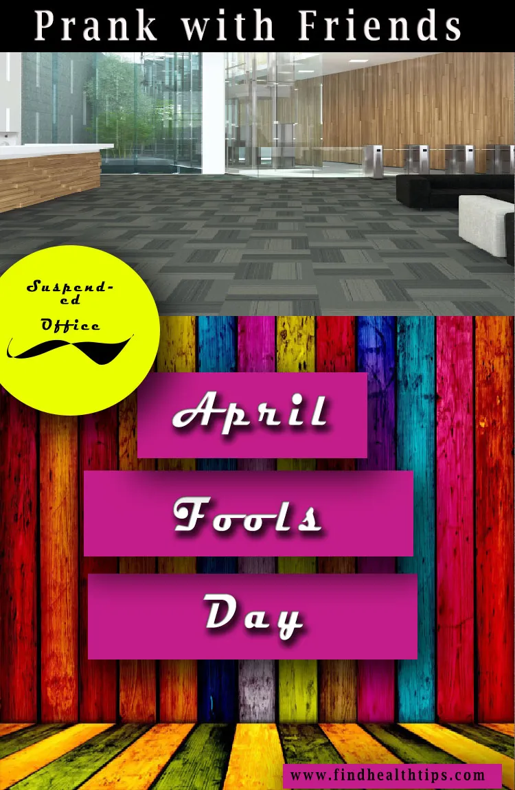 suspended office prank april fools day