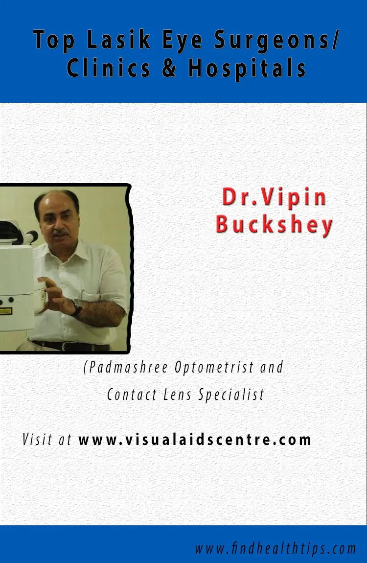 List of Best Lasik Surgery Hospitals/Clinics in Delhi 3 vipin buckshey lasik eye surgeons delhi