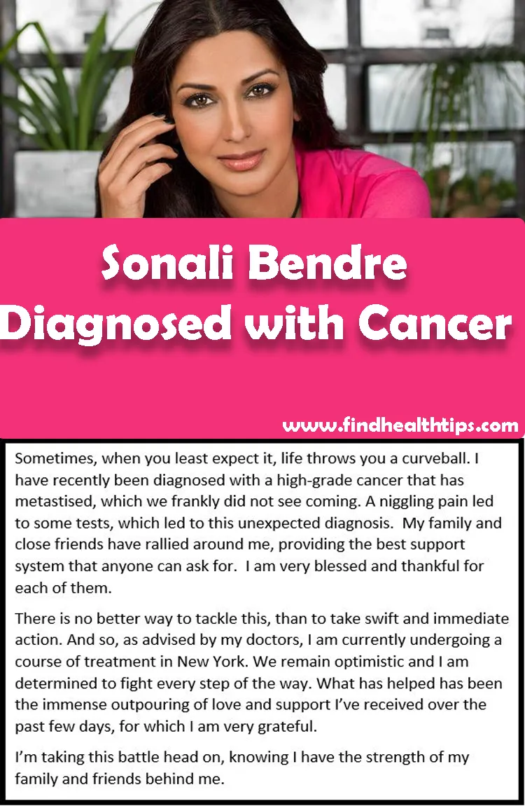 List of Famous Indian Celebrities Suffering (or Suffered) Due to Cancer - Updated 3 Sonali Bendre Health News