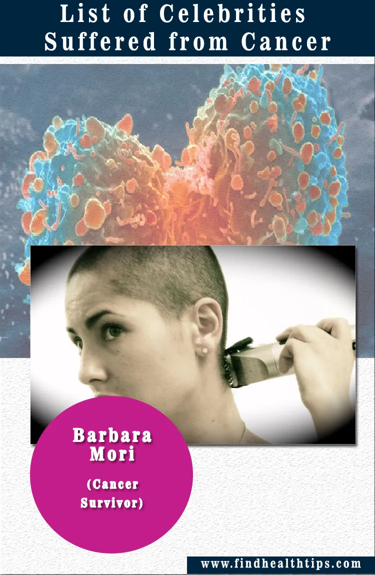 List of Famous Indian Celebrities Suffering (or Suffered) Due to Cancer - Updated 13 barbara mori celebrities suffered from cancer