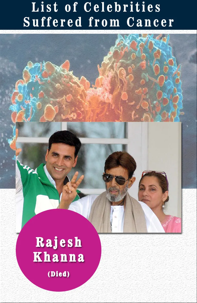 List of Famous Indian Celebrities Suffering (or Suffered) Due to Cancer - Updated 7 rajesh khanna celebrities suffered from cancer