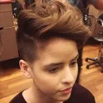 short hairstyle with undercut for teenager girls