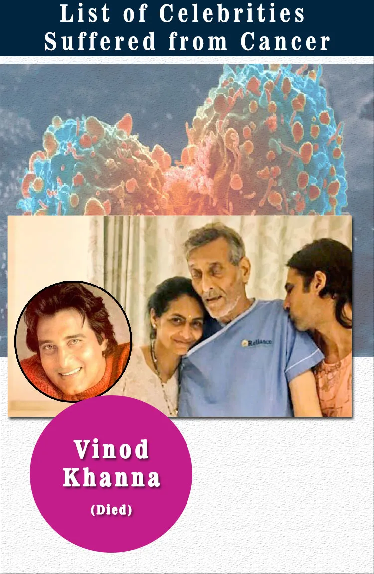 List of Famous Indian Celebrities Suffering (or Suffered) Due to Cancer - Updated 12 vinod khanna celebrities suffered from cancer