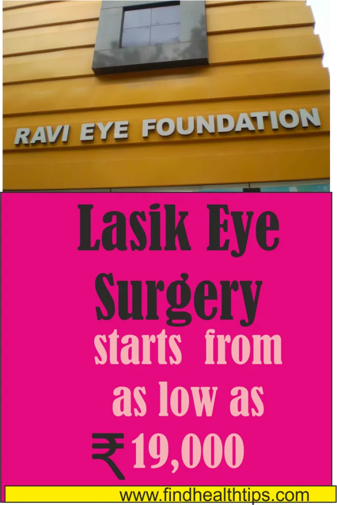 lasik eye surgery cost Center For ravi eye foundation Delhi