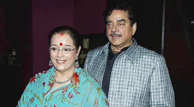 10 Most Beautiful Wives of Indian Politicians 5 Shatrugan Sinha and Poonam Sinha beautiful wife of Indian politician