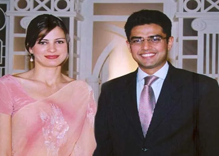 10 Most Beautiful Wives of Indian Politicians 6 Sachin Pilot and Sara Pilot beautiful wife of Indian politician