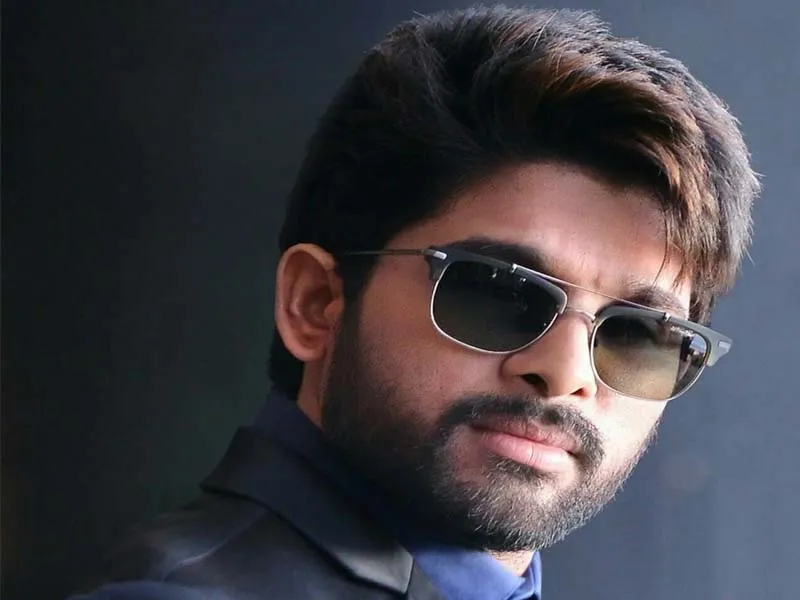 Allu arjun in black black looks with matching goggles - Allu Arjun Hairstyles