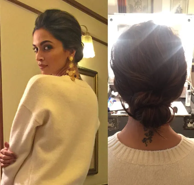 Deepika Padukone Hairstyles - Low Bun Deepika Padukone Hairstyles - Low Bun