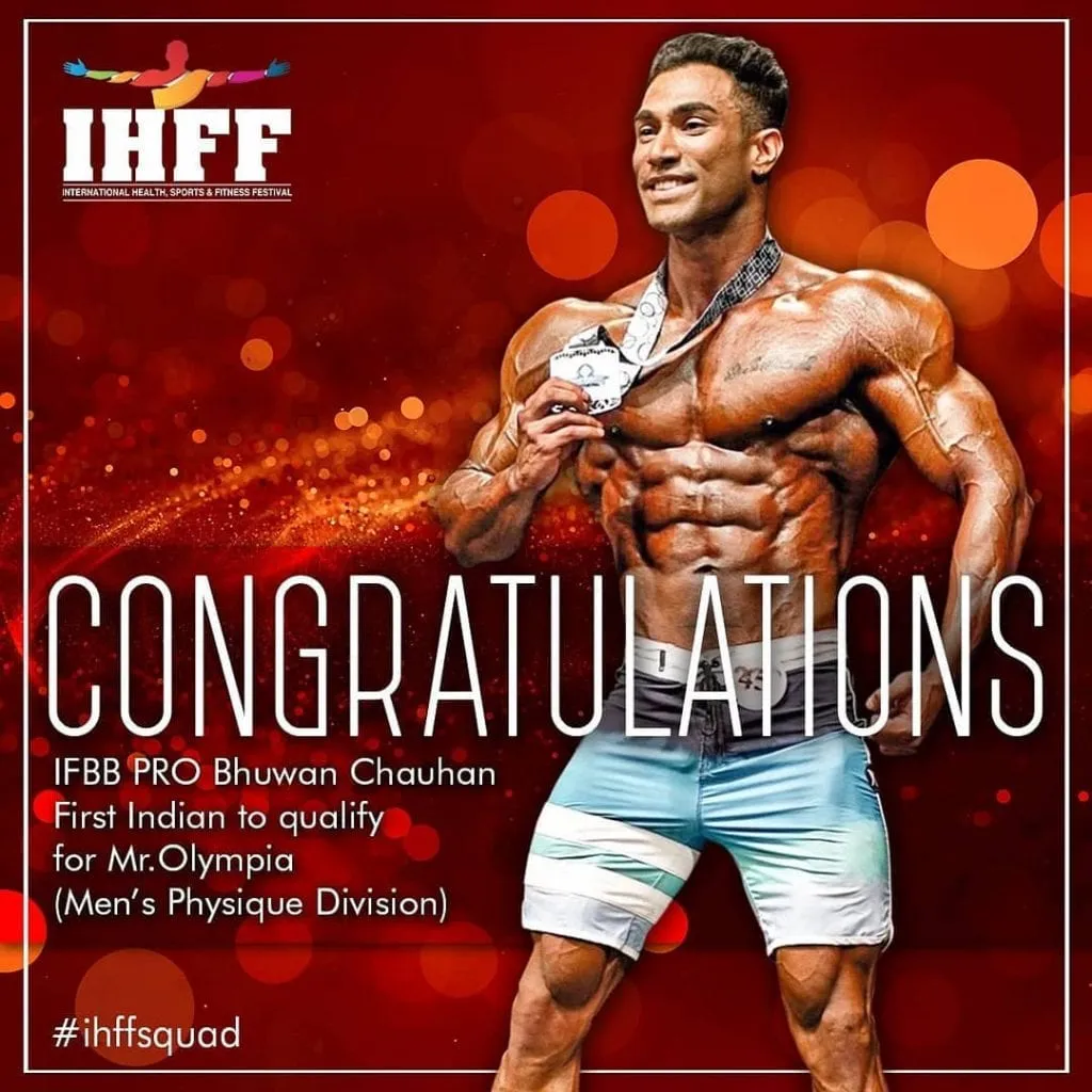 Bhuwan Chauhan 1st Indian bodybuilder in Mens Physique Division to qualify for Olympia 2019