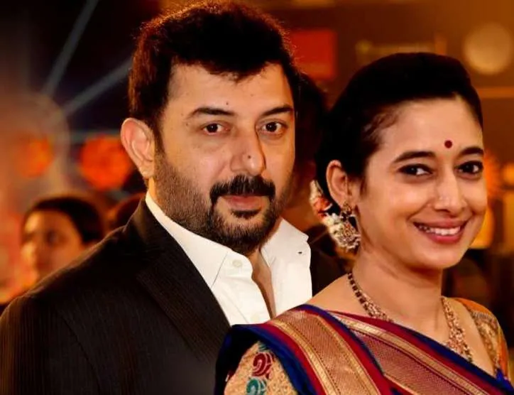 Arvind Swamy and Gayathri Ramamurthy posing in a function  Arvind Swamy and Gayathri Ramamurthy posing in a function - south indian celebrities who got divorced