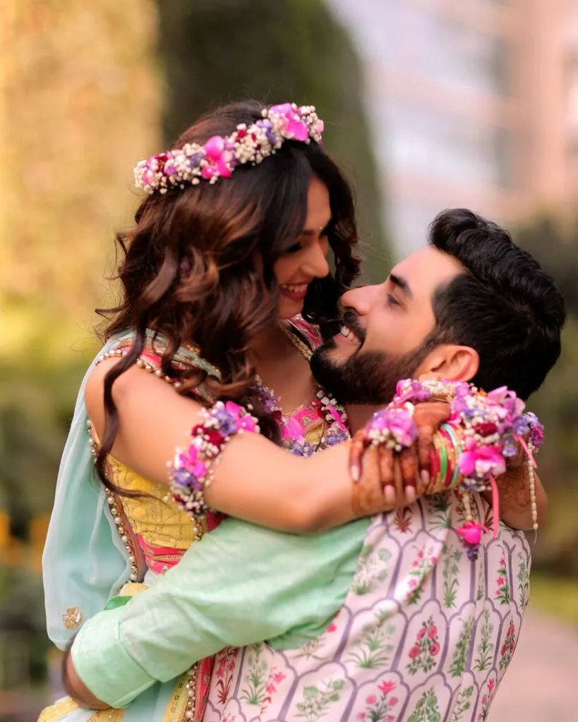 Shamata Anchan and Gaurav Verma looking each other in their wedding ceremony - celebrities who got married in 2021