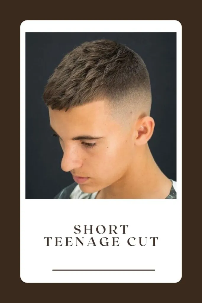 A boy in Short Teenage Cut - hairstyles of teenage boys