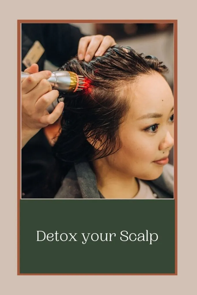 A woman is taking Detox therapy A woman is taking Detox therapy - how to take care of hair daily