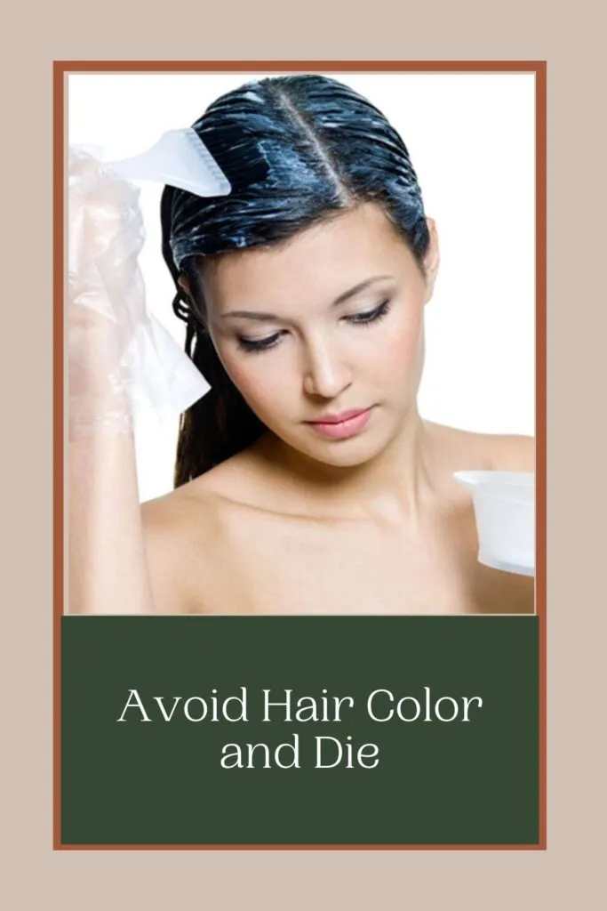 A girl is applying die to her hair with brush A girl is applying die to her hair with brush - night hair care routine for hair growth