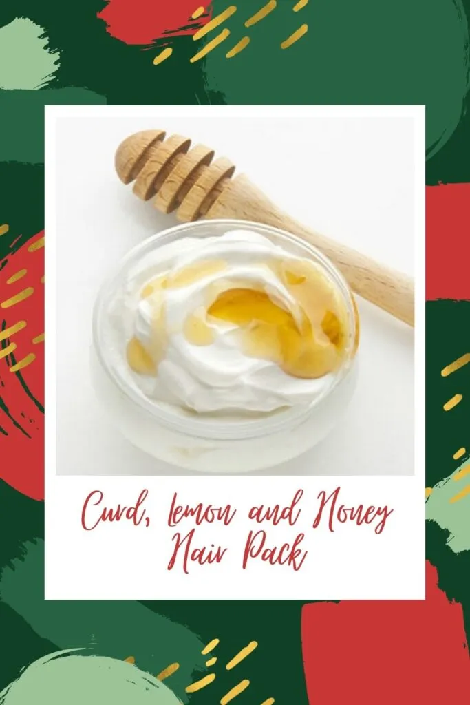 Curd, Lemon Juice mixed with Honey in a bowl Curd, Lemon Juice mixed with Honey in a bowl - hair mask for growth