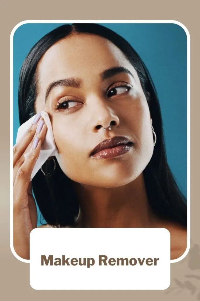 A girl is removing her makeup with the help of makeup remover A girl is removing her makeup with the help of makeup remover - acne marks