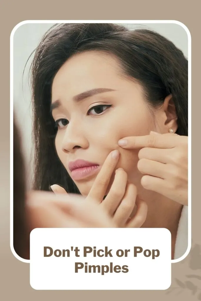 A girl is popping her pimple A girl is popping her pimple - acne prone skin meaning