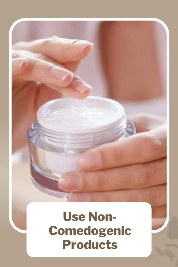 A girl is showing her non-Comedogenic cream A girl is showing her non-Comedogenic cream - acne on face