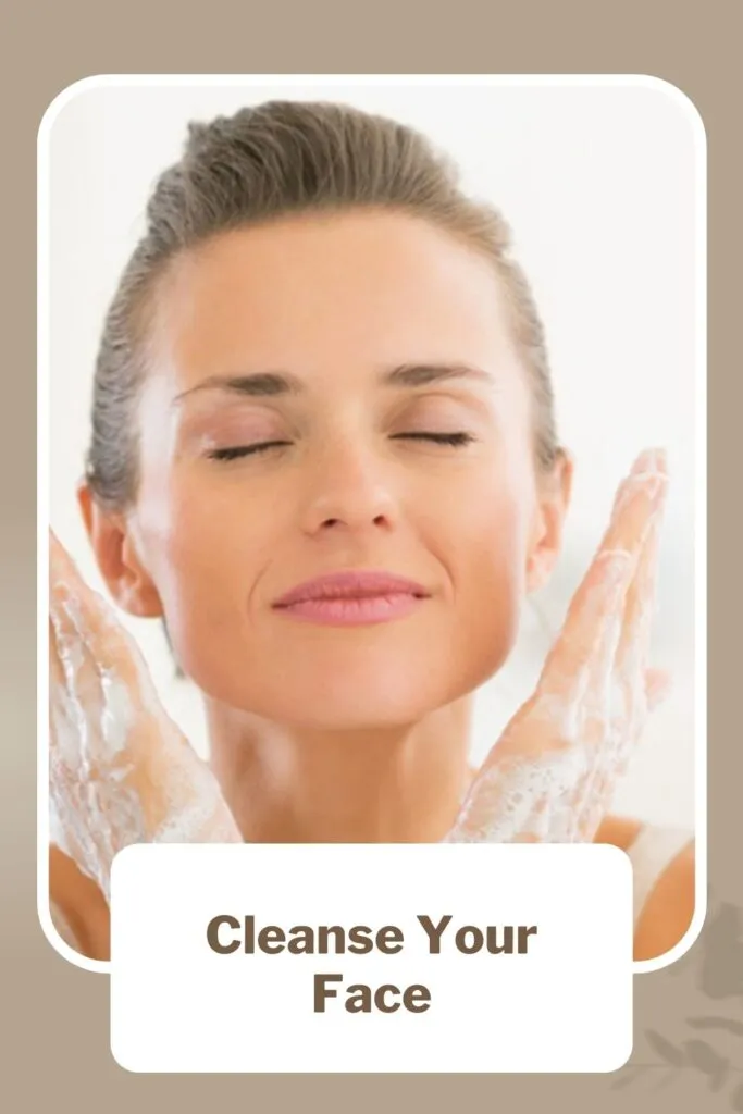 A girl is cleaning her face A girl is cleaning her face - care for under eye skin